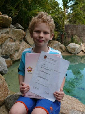 Clayton with his Certificate.